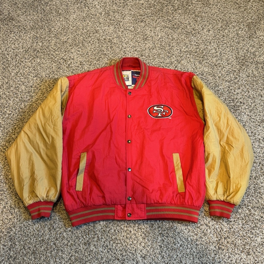NFL Game day Competition Men's XL San Francisco 49ers Jacket Red Gold Football